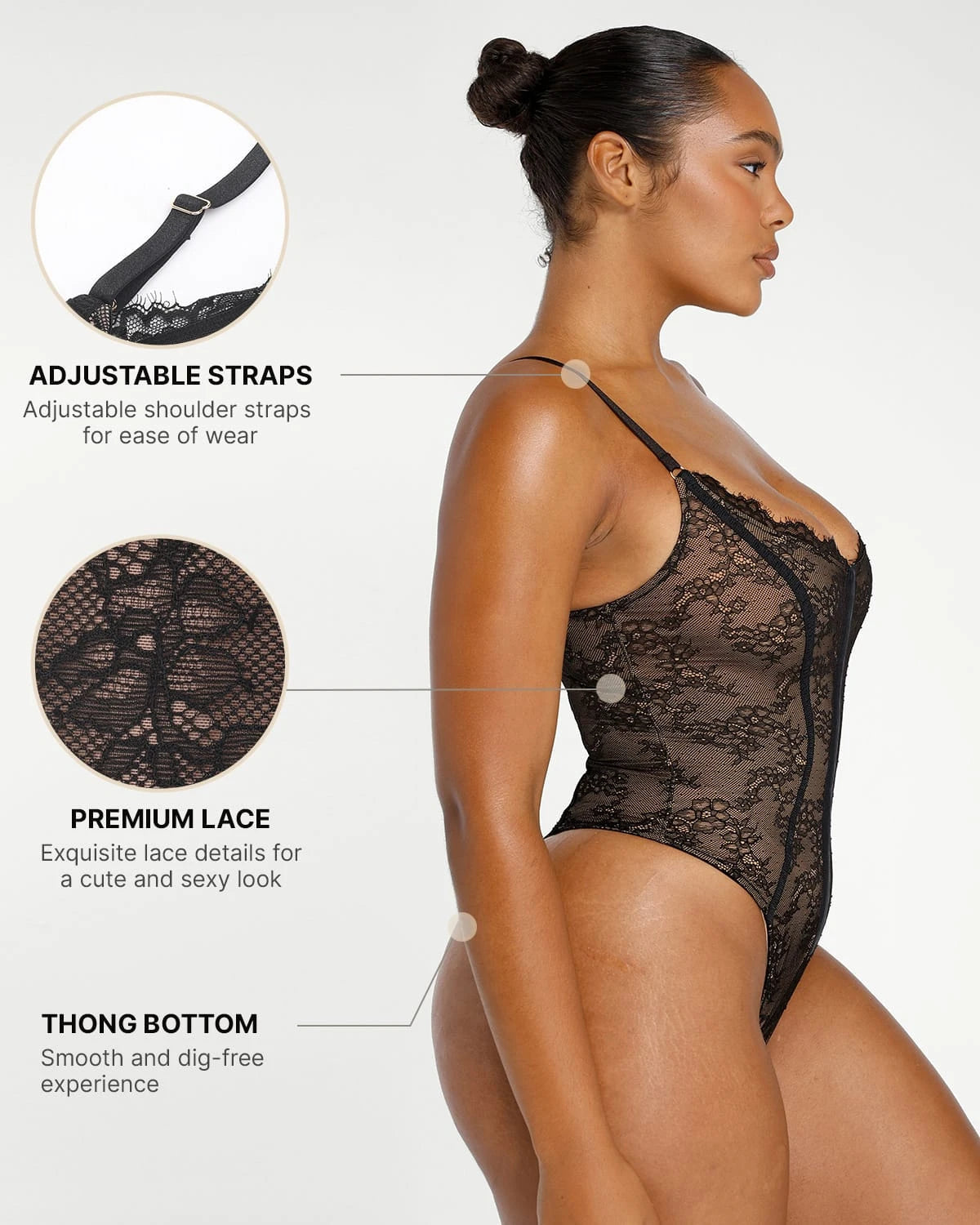 Celestias - Glamour Tummy Control Front Body Suit