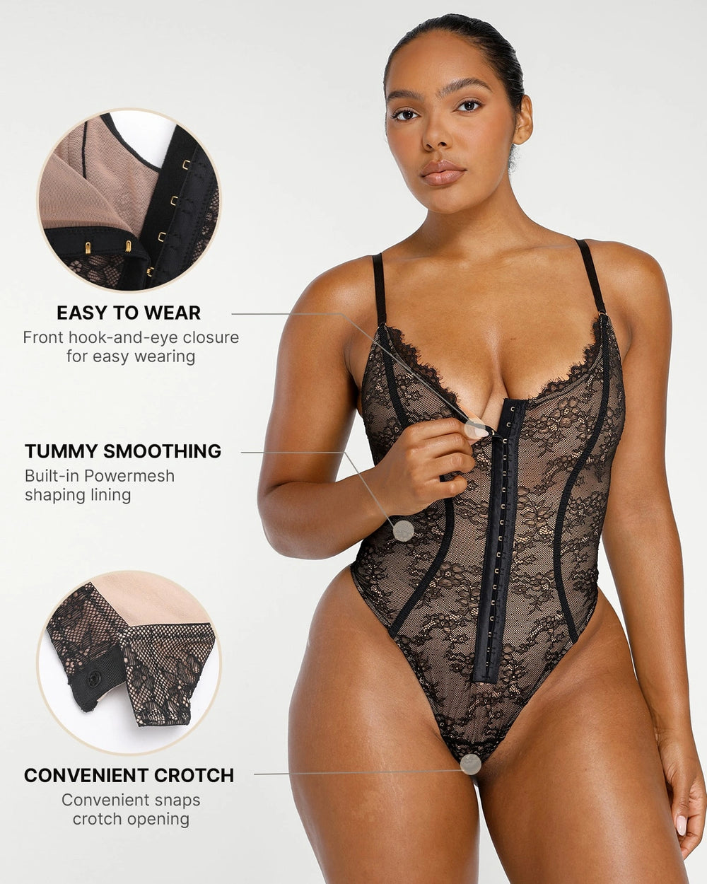 Celestias - Glamour Tummy Control Front Body Suit